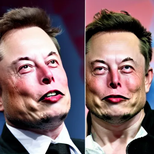 Prompt: elon musk making multiple expressions