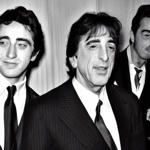 Image similar to young robert deniro with young al pacino and young jack nicholson