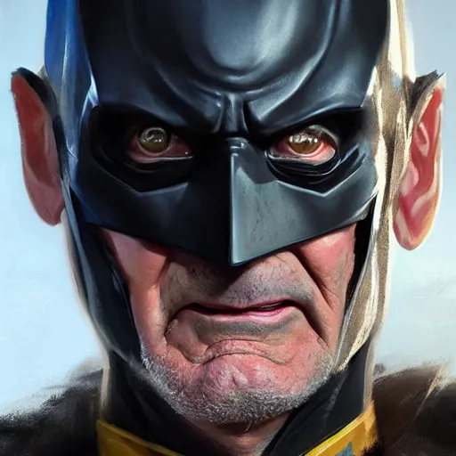 Image similar to close up portrait of bill murray as batman, dramatic light, painted by stanley lau, painted by greg rutkowski, painted by stanley artgerm, digital art, trending on artstation