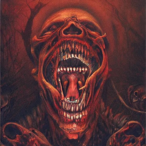 Image similar to skinned metahumans screaming in rage and pain, horror art, red hour, by beksinski, szukalski, giger, pyromallis, dzo, iris compiet, seb mckinnon, digital art, highly detailed, intricate, sharp focus, trending on artstation hq, deviantart, pinterest, unreal engine 5, 4 k uhd image