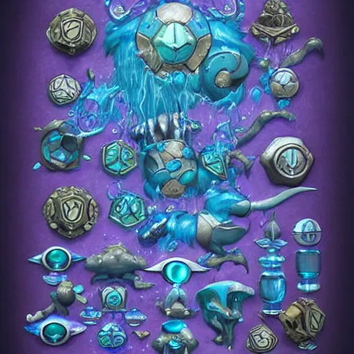 Prompt: water elementals, d & d style, trending on artstation, colorful, intricate,