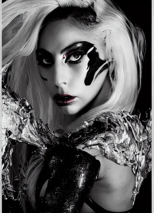 Image similar to lady gaga by nick knight, born this way, born this way album, red weapon 8 k s 3 5, cooke anamorphic / i lenses, highly detailed, cinematic lighting