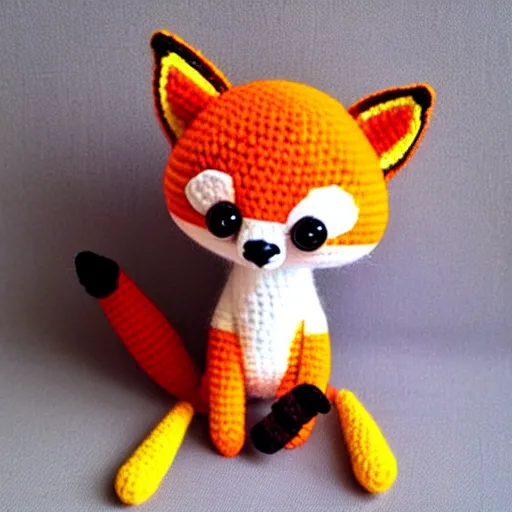 Image similar to cute fox Amigurumi