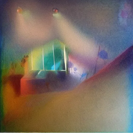 Prompt: Ecco2k from the music group Drain Gang, oil painting, soft pastel colors, paint-on-glass painting, chiaroscuro, very ethereal,fauvism, soft, ethereal, superflat art movement, pinhole photography futuristic yw2k white pure estructure liminal, white fog painting, glided golden paper HD bokeh lighting chiaroscuro vaporwave