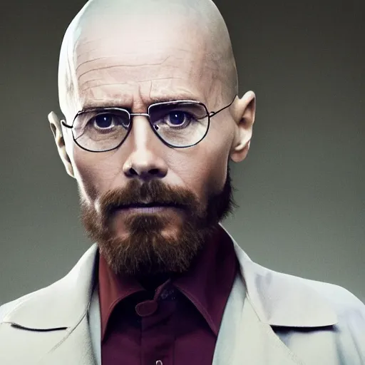 Image similar to Live Action Still of Jared Leto dressed as and playing Walter White in Breaking Bad, real life, hyperrealistic, ultra realistic, realistic, highly detailed, epic, HD quality, 8k resolution, body and headshot, film still