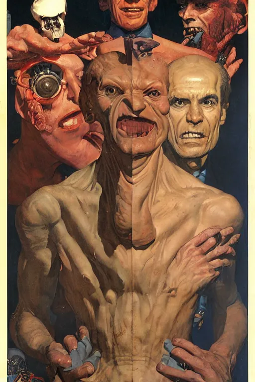 Image similar to 5 0 s pulp scifi fantasy illustration upper body and head portrait of lizard man, by norman rockwell, roberto ferri, daniel gerhartz, edd cartier, jack kirby, howard v brown, ruan jia, tom lovell, frank r paul, jacob collins, dean cornwell, astounding stories, amazing, fantasy, other worlds