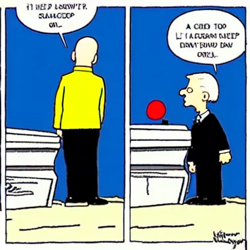 Image similar to a cartoon of joe biden pulling away the nuclear football before trump can kick it, cartoon in the style of peanuts by charles schulz