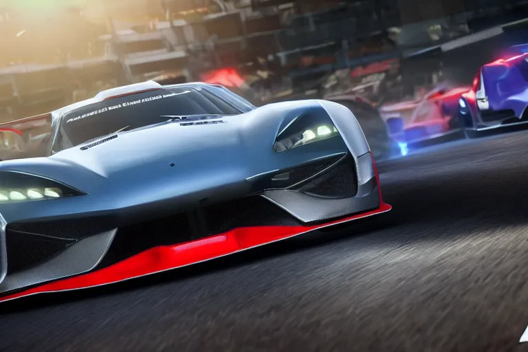 Image similar to photo sport car gran turismo 7 forza horizon need for speed fast and furious 5 unreal engine supercar hypercar game concept car octane render, 4 khd 2 0 2 2 3 d cgi rtx style chrome reflexion global illumination ray tracing hdr arstation pixar and disney unreal