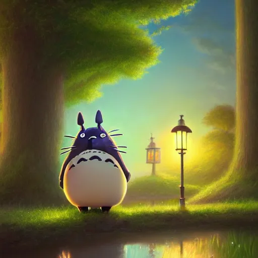 Image similar to real life totoro, portrait, highly detailed, digital painting, artstation, concept art, sharp focus, illustration, by Evgeny Lushpin