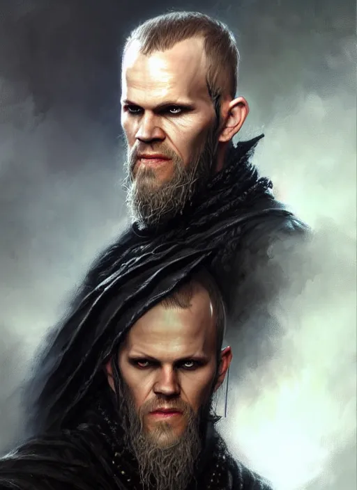 Image similar to a _ fantasy _ style _ portrait _ painting _ of floki, wicked, oil _ painting _ unreal _ 5 _ daz. _ rpg _ portrait _ extremely _ detailed _ artgerm _ greg _ rutkowski _ greg