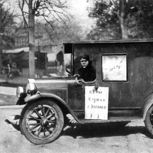 Prompt: a time traveler, black and white historical picture, 1 9 2 0,