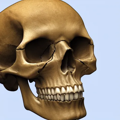 Prompt: rear view human skull, photoreal, 4 k