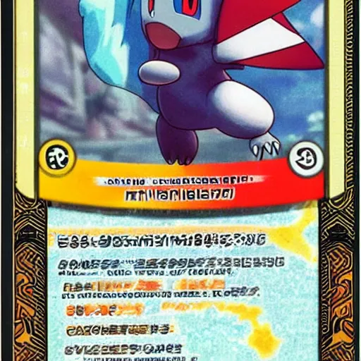 Prompt: the most epic pokemon card of all time that will beat all other pokemon with its attacks and stats and card art, Pokemon Card, Card Art