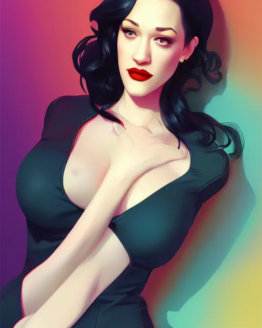 Image similar to kat dennings christina hendricks jennifer tilly, wearing jeans, by wlop and ilya kuvshinov and artgerm, gorgeous, stunning, alluring, artstation, deviantart, digital art