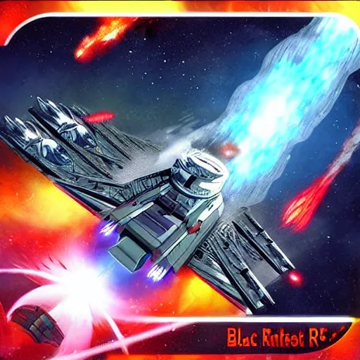 Prompt: black hole destroying battle fleet