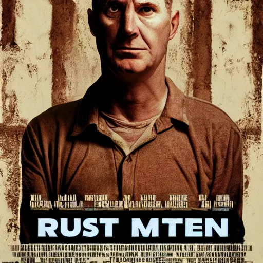 Prompt: poster of the movie : rust man, ultra high detail, photorealistic, 8 k