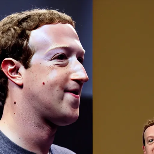 Image similar to mark zuckerberg's head on an apatosaurus body