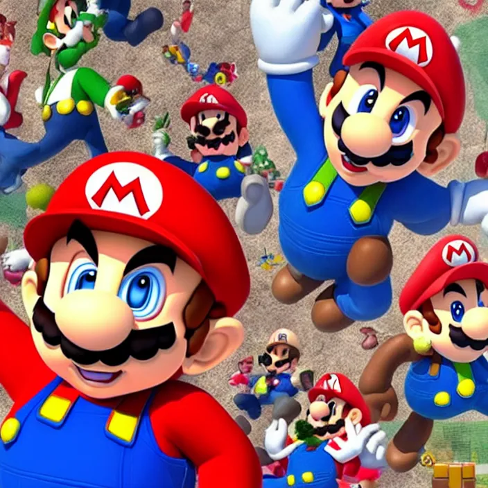 Prompt: super mario as a russian president