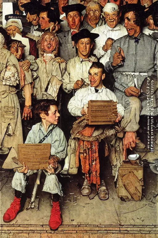 Prompt: Cronemberg painted by Norman Rockwell
