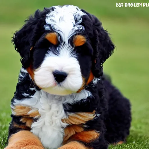 Image similar to bernedoodle puppy