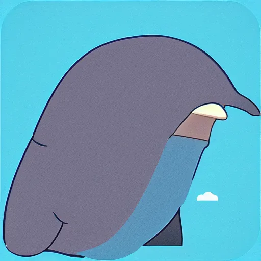 Image similar to Telegram sticker of a blue whale