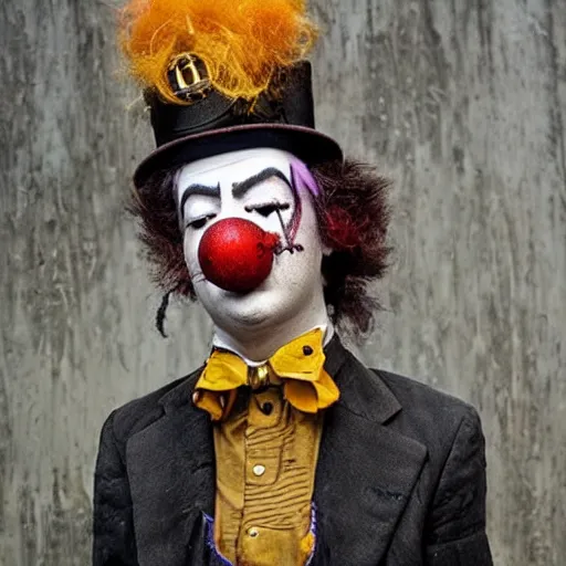 Image similar to steampunk clown