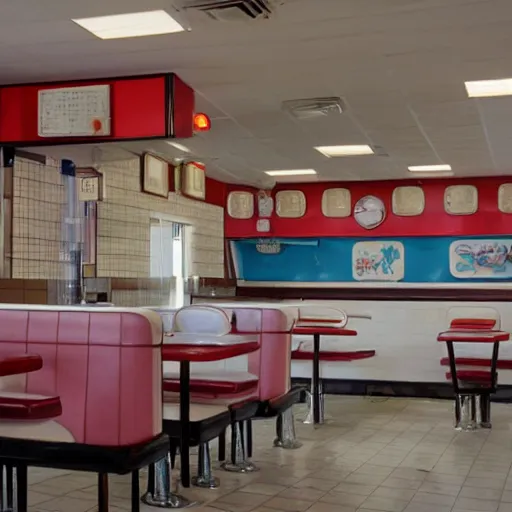 Image similar to an empty 1 9 5 0 s diner, kenopsia