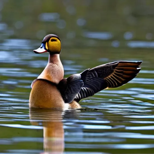 Image similar to duck with wing arms