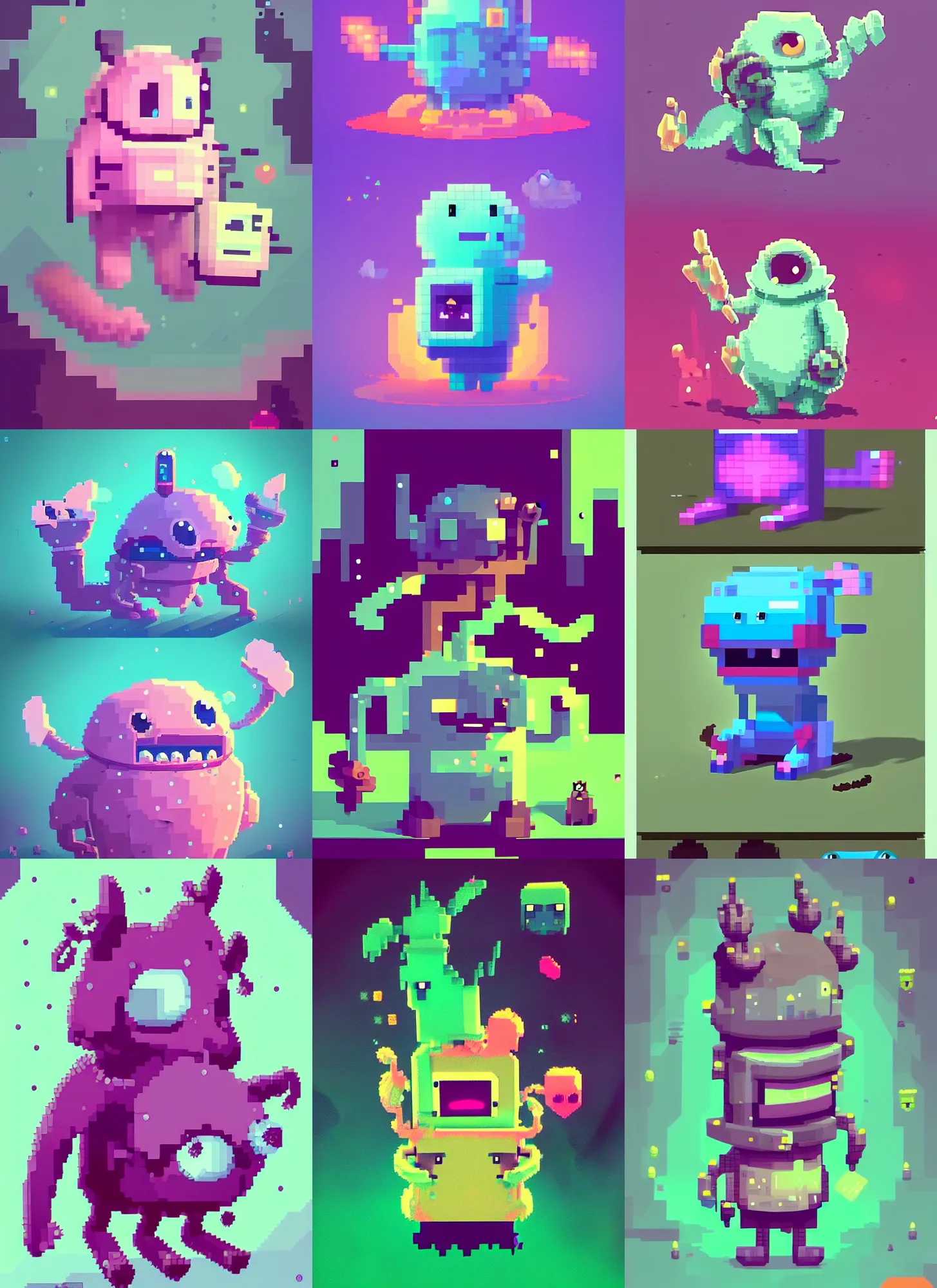 A Cute Sweet Monster Concept Art By Beeple Pixel Stable Diffusion 
