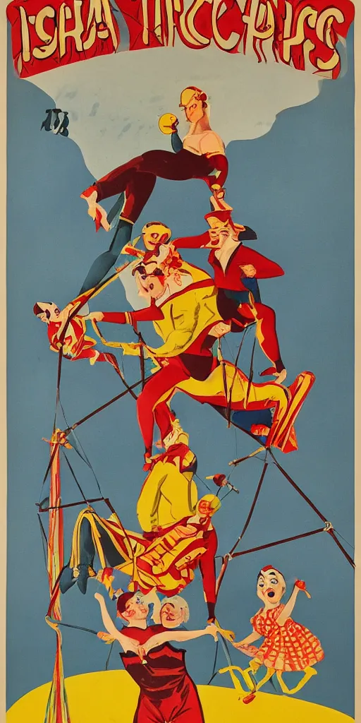 Image similar to 1930s circus poster