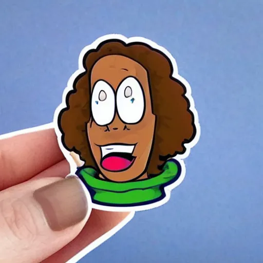 Prompt: A sticker expressing hilarious response