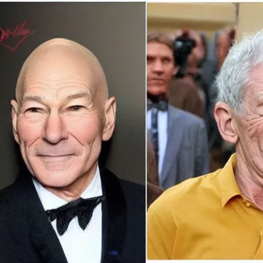 Image similar to patrick stewart mixed with ian mckellen