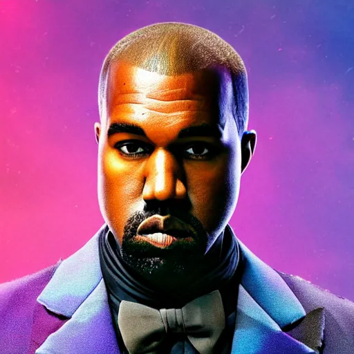 Prompt: Portrait of Kanye West as willy wonka in Skyrim, splash art, movie still, cinematic lighting, dramatic, octane render, long lens, shallow depth of field, bokeh, anamorphic lens flare, 8k, hyper detailed, 35mm film grain