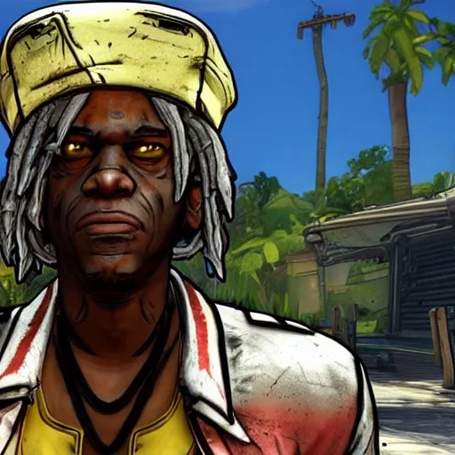 Image similar to Chief Keef in borderlands 2 very detailed 4K quality super realistic