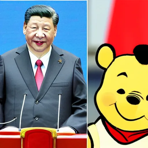 Image similar to Xi Jinping looks like Winnie the Pooh