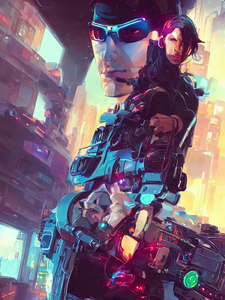 Image similar to cyberpunk hacker with server, lots of wires, art gta 5 cover, official fanart behance hd artstation by jesper ejsing, by rhads, makoto shinkai and lois van baarle, ilya kuvshinov, ossdraws