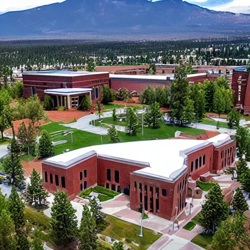 Image similar to a drone shot of mcconnell hall at nau.