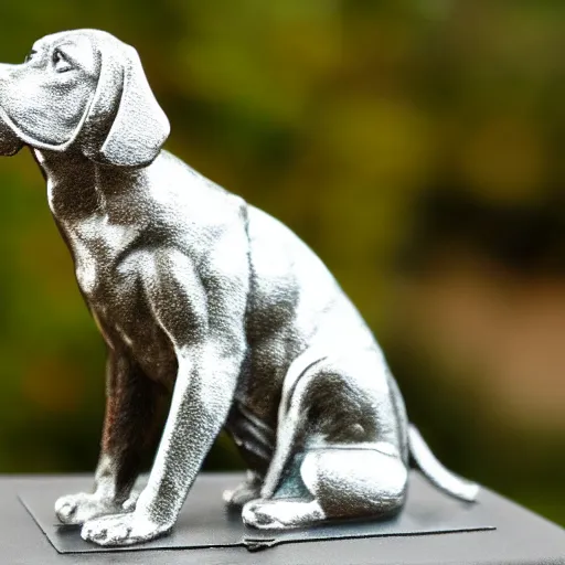 Image similar to silver beagle statue