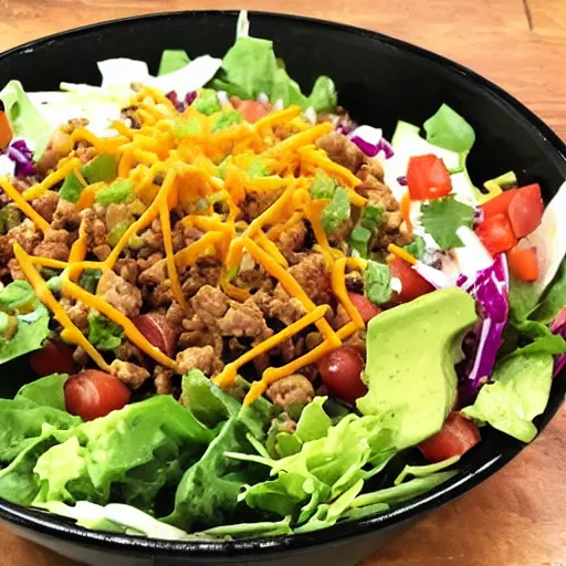 Prompt: a taco salad