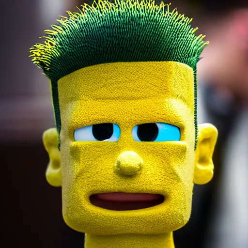 Image similar to bart simpson as a real human, XF IQ4, f/1.4, ISO 200, 1/160s, 8K, RAW, unedited, symmetrical balance, in-frame