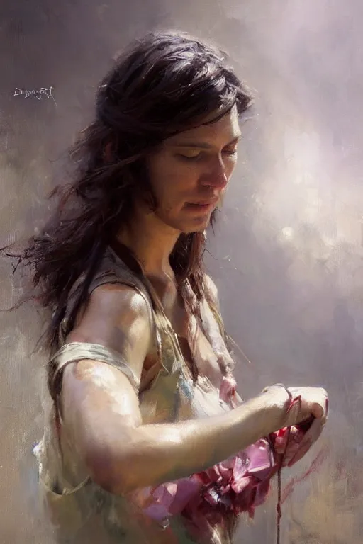 Prompt: survival. by Daniel F. Gerhartz, hyperrealistic oil painting, 4k, studio lightning