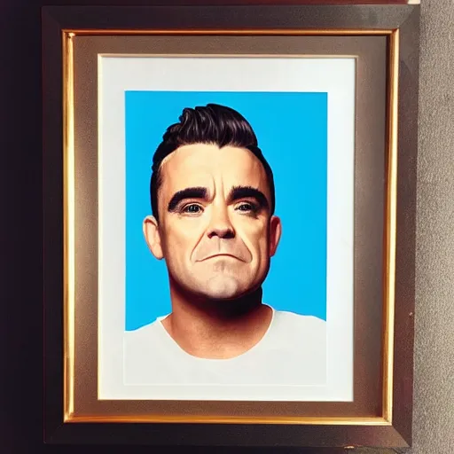 Image similar to robbie williams portrait