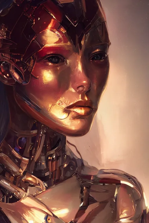 Prompt: a fancy portrait of a half robot half alien women by Greg Rutkowski, Sung Choi, Mitchell Mohrhauser, Maciej Kuciara, Johnson Ting, Maxim Verehin, Peter Konig, final fantasy , 8k photorealistic, cinematic lighting, HD, high details, atmospheric , trending on artstation