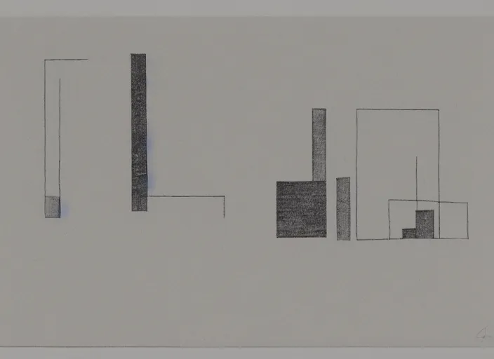 Prompt: Architectural etching by Ben Nicholson