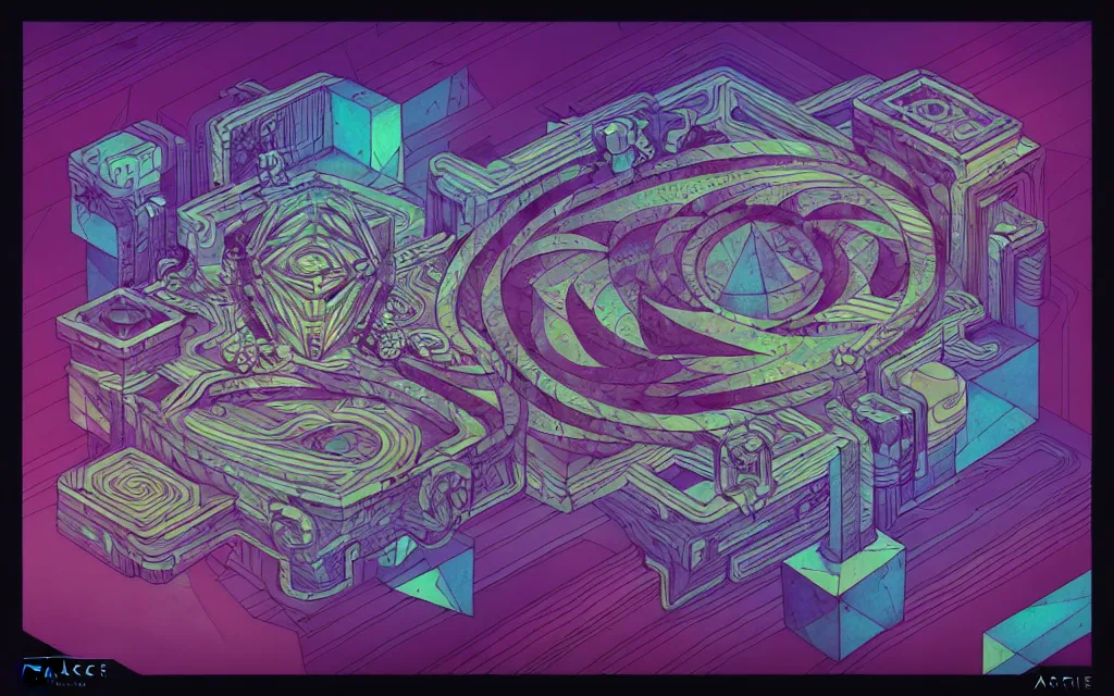 Image similar to arcane twisted turn of fate abstraction, centered award winning ink pen illustration, isometric abstract illustration by dan mumford, edited by craola, technical drawing by beeple and tooth wu, tiny details by artgerm and watercolor girl, symmetrically isometrically centered