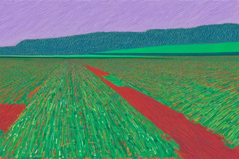 Prompt: dreaming from a new economy and a new financial system for high precision farming, painted by David Hockney, iPad-H 768