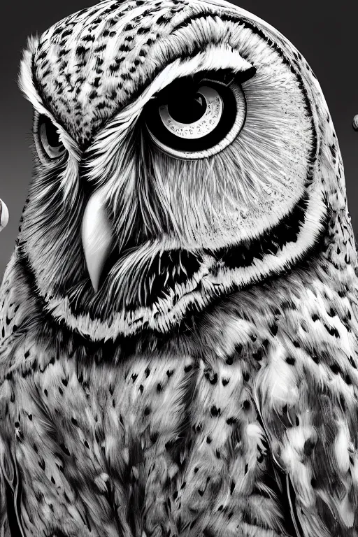 Image similar to mars owl, highly detailed, digital art, sharp focus, trending on art station