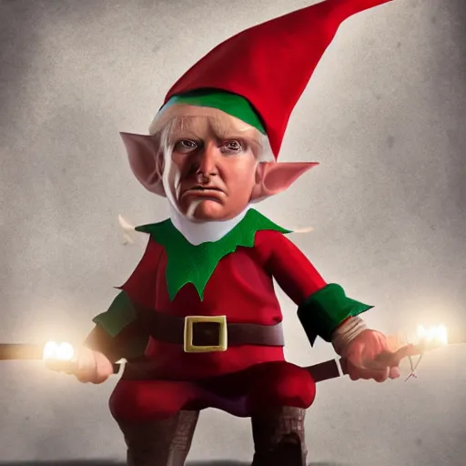 Prompt: fantasy elf wizard that looks like president donald trump, trending on art station