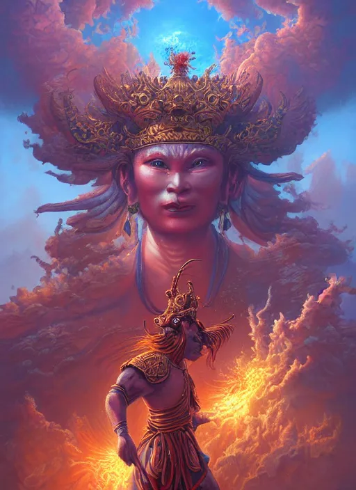 Image similar to the monkey king, in the style of tomasz alen kopera and fenghua zhong and peter mohrbacher, mystical colors, rim light, beautiful lighting, 8 k, stunning scene, raytracing, octane, trending on artstation