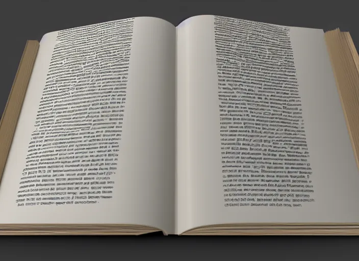 Image similar to open book with white pages 3D render